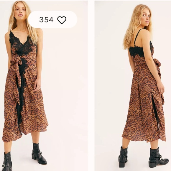 Hah Dresses & Skirts - Free People HAH Dancing Queen Printed Slip Dress Size S